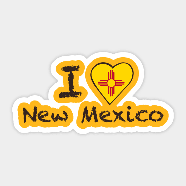 I Love New Mexico Sticker by JellyFish92